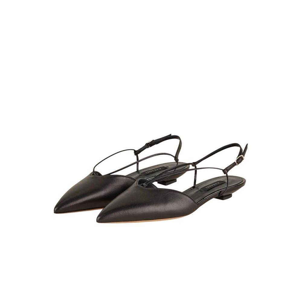 NEW CASADEI women ballerina leather pointed flat in black